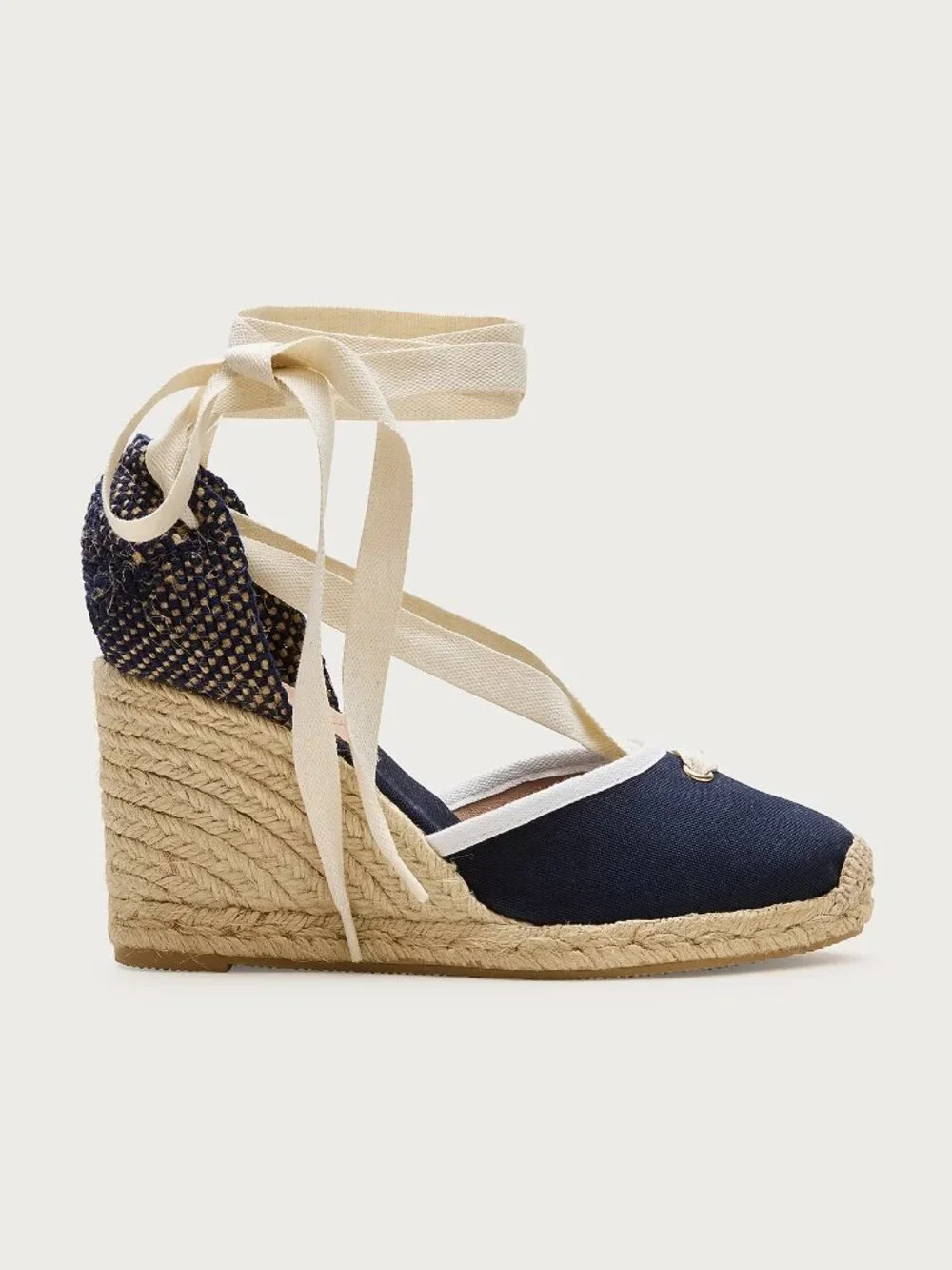J. Crew Made-in-Spain espadrille lace-up wedges